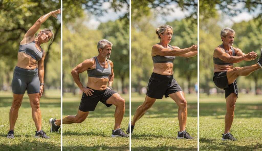 Trening dla osób po 45. roku życia: trener wskazał 4 ćwiczenia stojąc na płaski brzuch