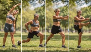 Trening dla osób po 45. roku życia: trener wskazał 4 ćwiczenia stojąc na płaski brzuch