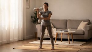 Zamiast hantli wypróbuj towel curl: proste ćwiczenie na ramiona z ręcznikiem w domu