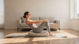 4 ćwiczenia z poduszką, które wzmacniają mięśnie głębokie lepiej niż mata do pilatesu