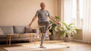 Masz problem z równowagą po 60-tce? Single leg stand to test i trening w jednym