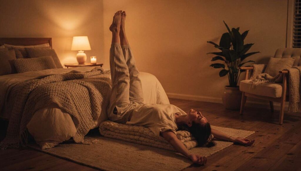 Masz 3 minuty przed snem? Legs up the wall to pozycja, która redukuje obrzęki i stres