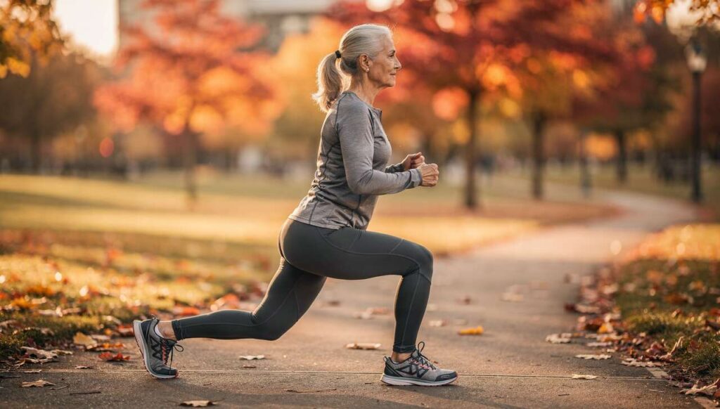 Reverse lunge chroni kolana lepiej niż klasyczny wykrok, a wzmacnia nogi tak samo po 60-tce