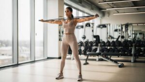 Resistance band pull-apart to ćwiczenie na barki, które ortopedzi polecają zamiast sztangi